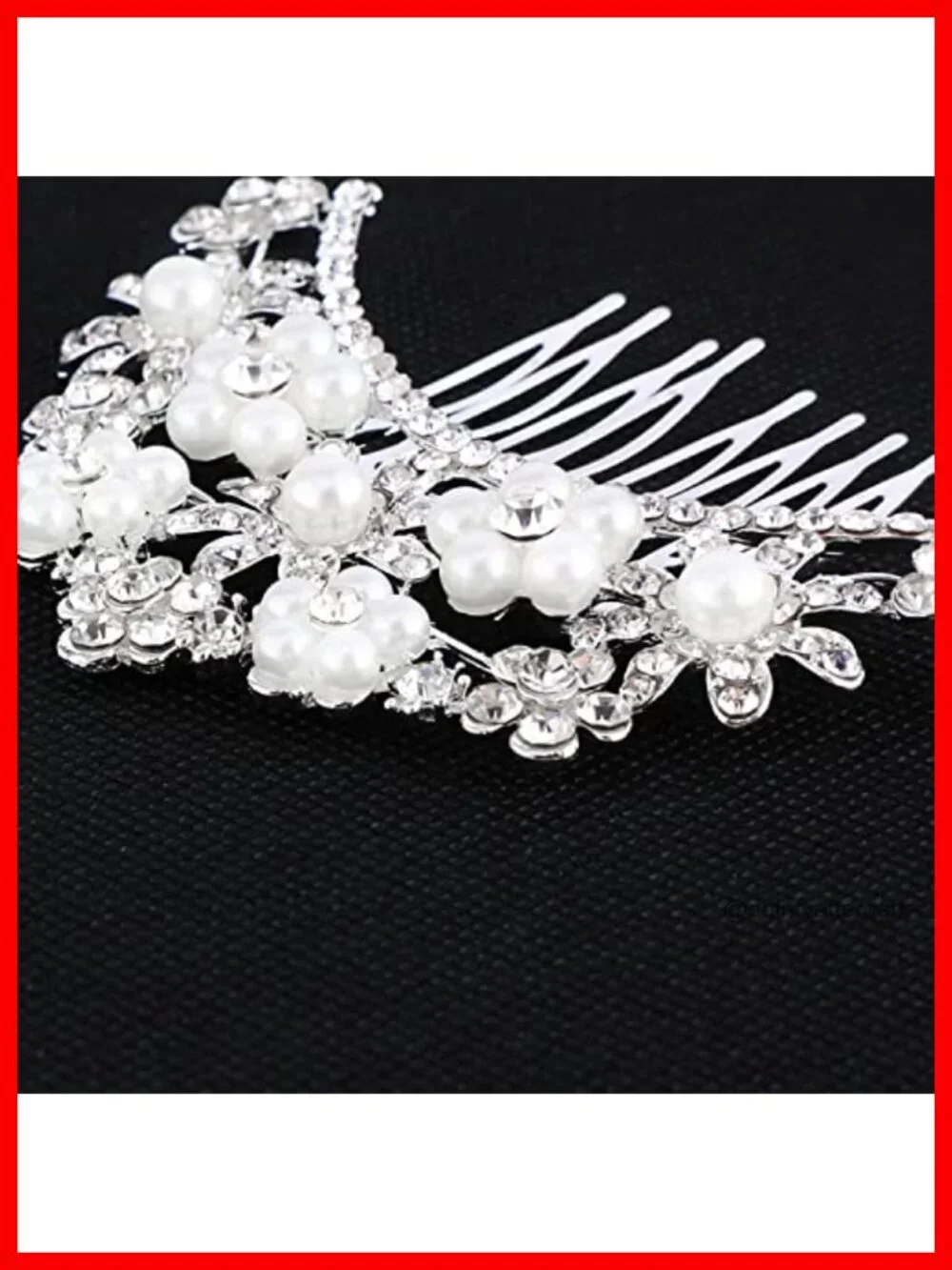 Wedding Hair Comb Rhinestone Pearl Hair Pins U Shaped Hair Accessories 24 Pack